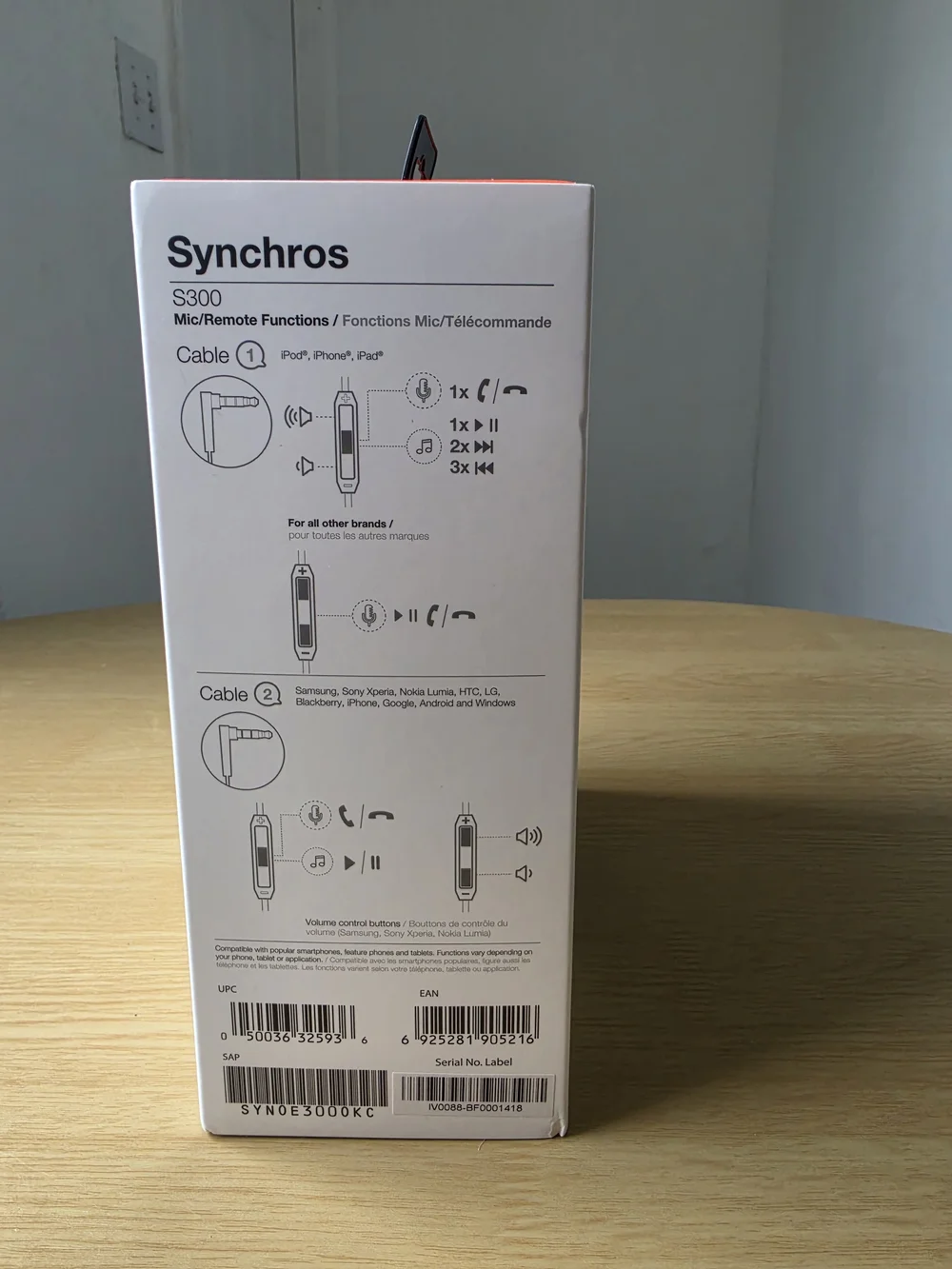 JBL Synchros S300 Headphones - Black/Blue